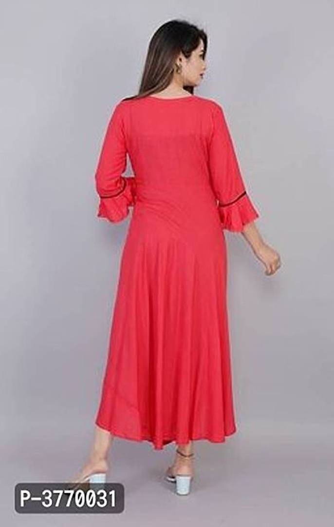 Elegant Pink Embroidered Rayon Kurti