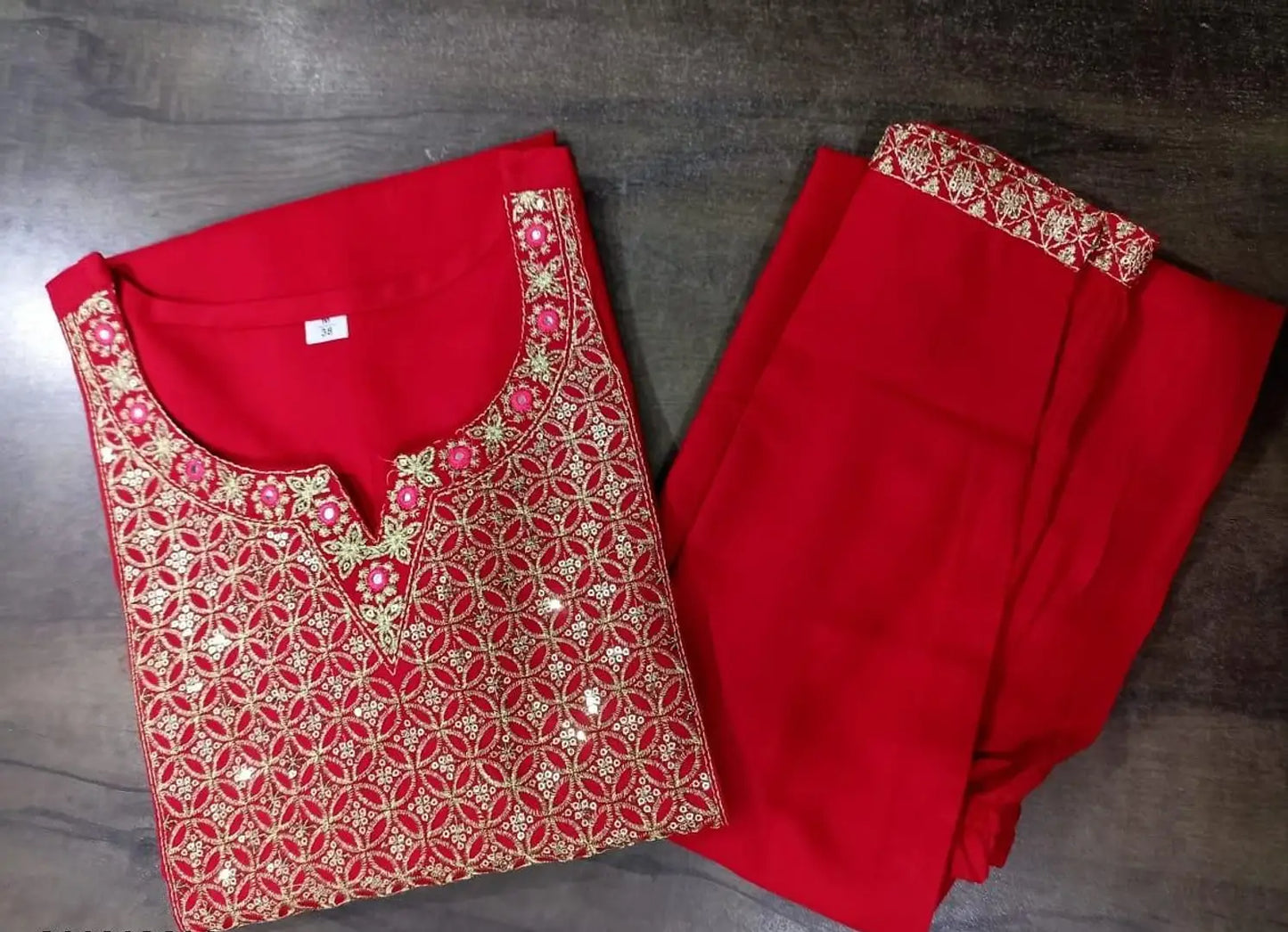 Incredible Rayon Embroidered Kurta Bottom Set