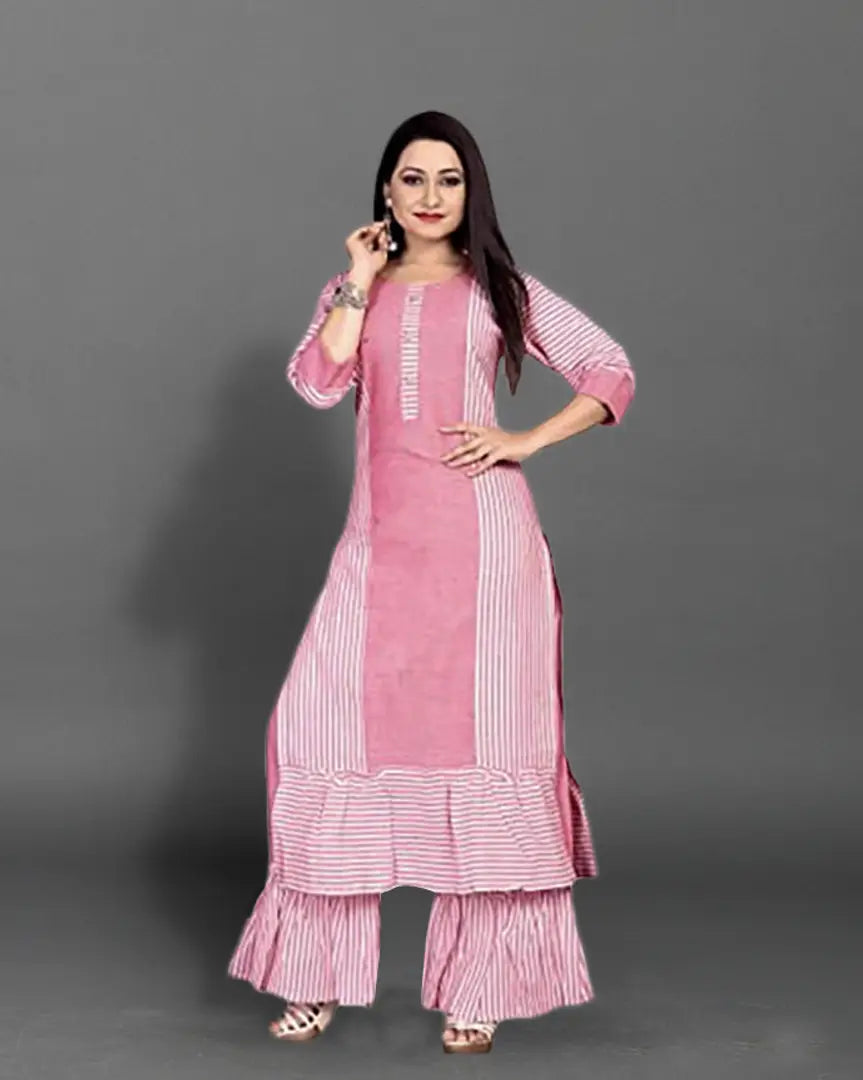 Urbane Cotton Kurta Palazzo Set