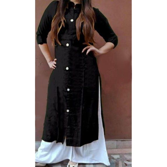 Delicate Solid Rayon Kurta Palazzo Set