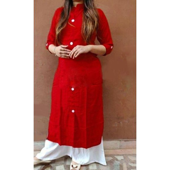 Delicate Solid Rayon Kurta Palazzo Set