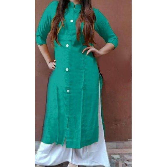 Delicate Solid Rayon Kurta Palazzo Set