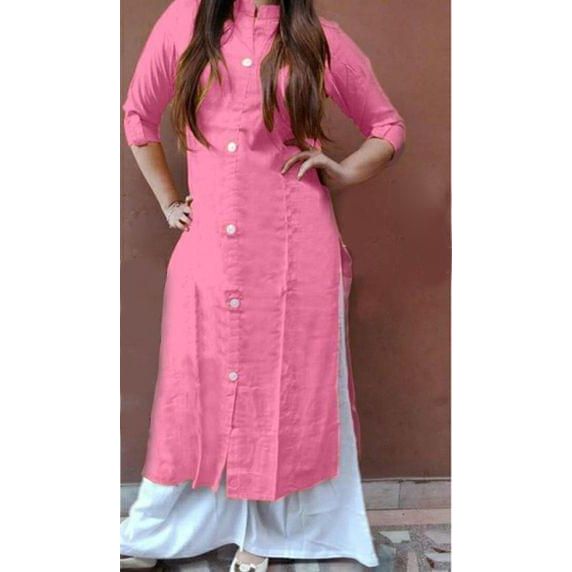 Delicate Solid Rayon Kurta Palazzo Set